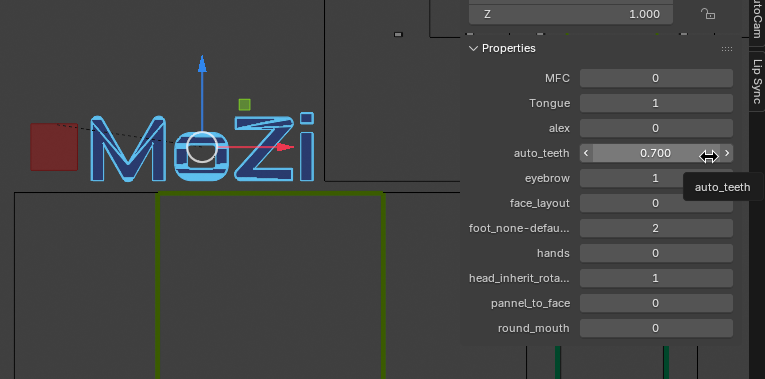 Teeth Follow Property